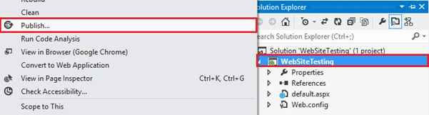 find the link Publish